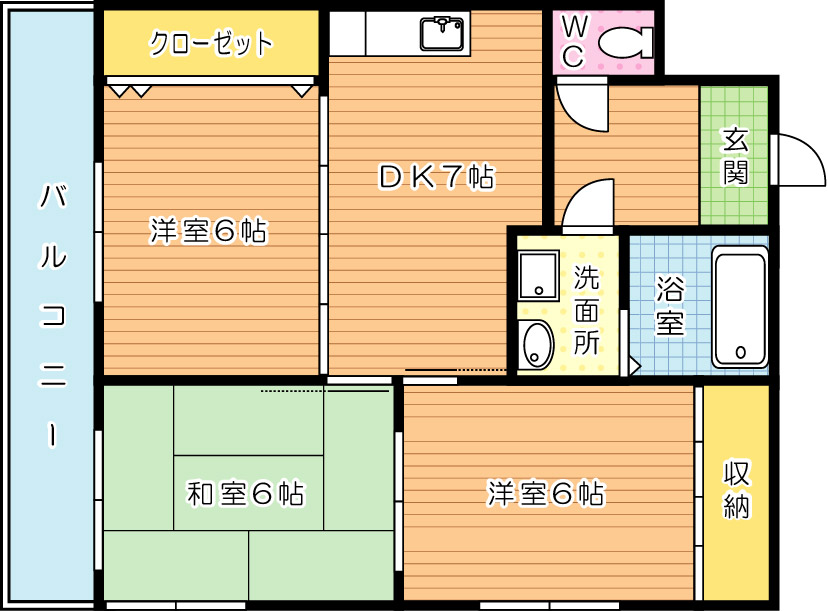 カーサビア 102号室 間取り