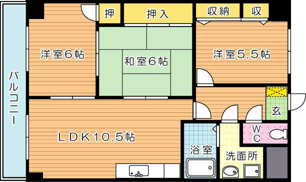 スカール上上津役 間取り