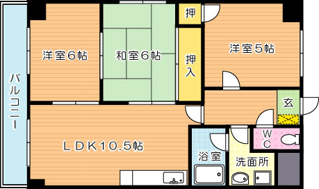 スカール上上津役 間取り図