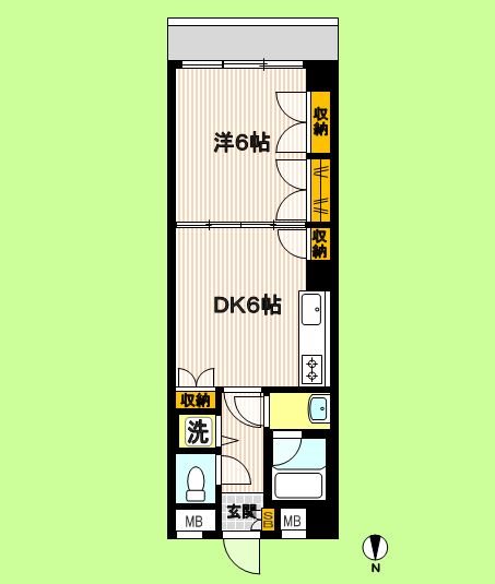 カッシェ 102号室 間取り