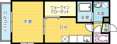 FarPlace小倉西(ファープレイス小倉西) A棟 202号室 間取り