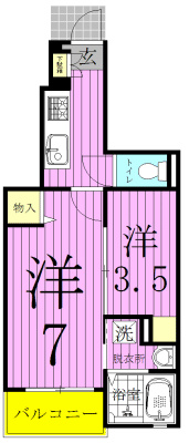 102号室 間取り