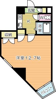 メゾンドカリス 605号室 間取り