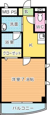 アグリード安部山 201号室 間取り