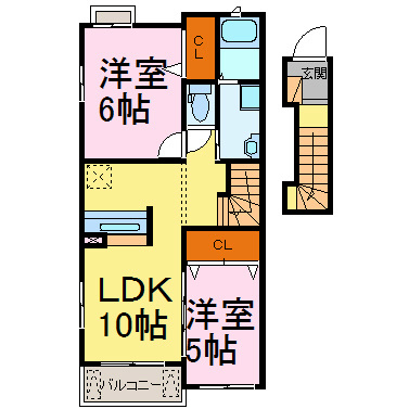 オレンジ　ハウス  B 間取り図