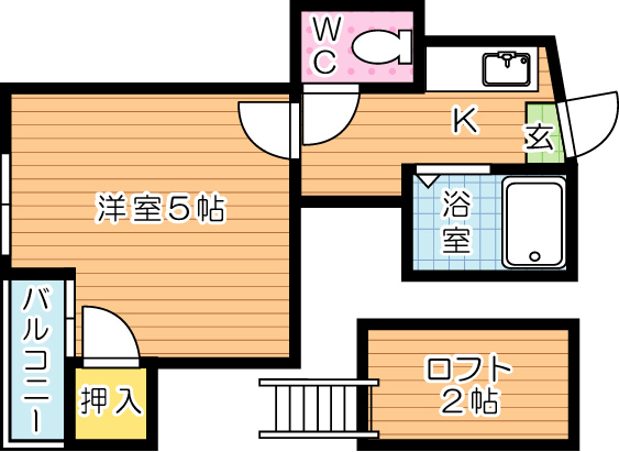 アーバンハイツ 202号室 間取り