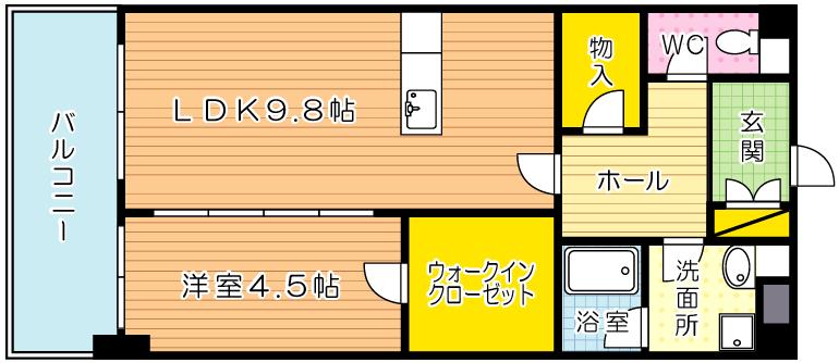 アヴィニールグランデ金田 504号室 間取り