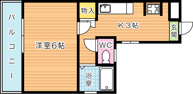 メゾン・ド・門司港 301号室 間取り