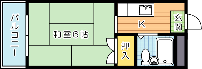 シャトレ黄金 303号室 間取り
