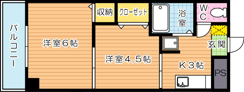 ロイヤルＭ 7F号室 間取り
