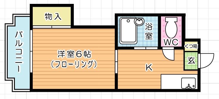 シャトレ境川Ⅱ 405号室 間取り