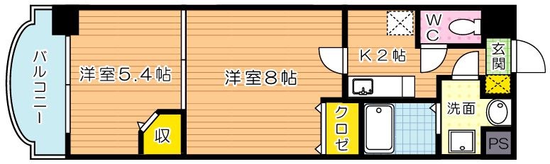 木下鉱産ビルⅢ 1102号室 間取り