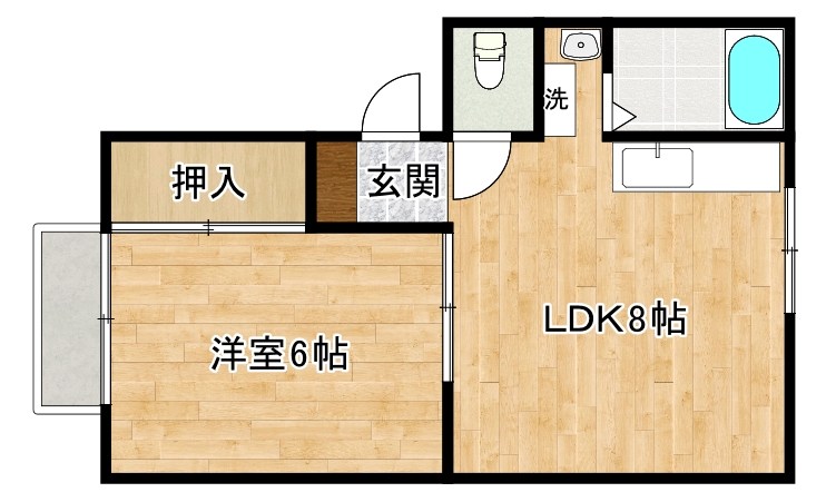 パールピア中原 102号室 間取り