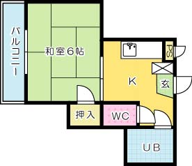 シャトレ東新町 403号室 間取り