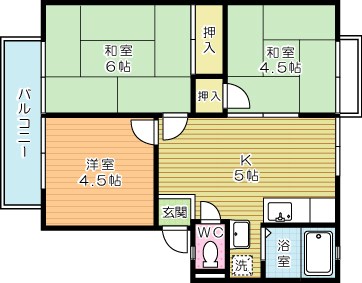メイプルハイツ 201号室 間取り