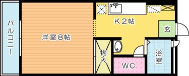 ハイツＭＥＧＵＭＩ 102号室 間取り