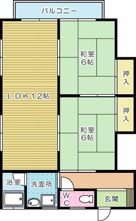 コーポ円（まどか） 201号室 間取り