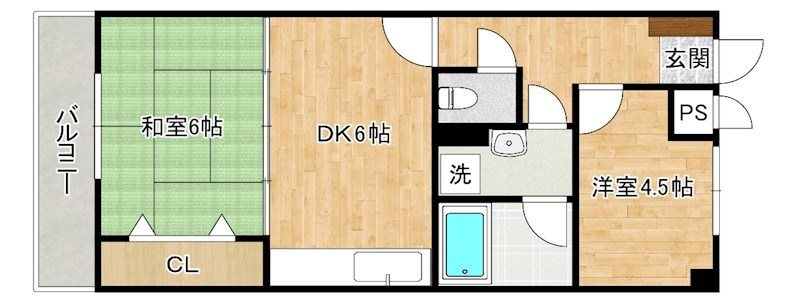 サンシャイン諸藤 504号室 間取り