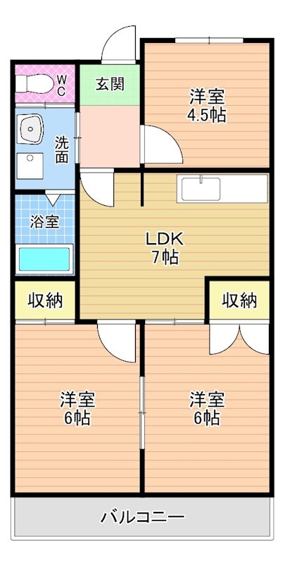 片野レジデンシャルビル 704号室 間取り