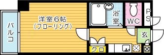 工大前アベニュー 502号室 間取り