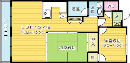 ビバリーぽーと 602号室 間取り