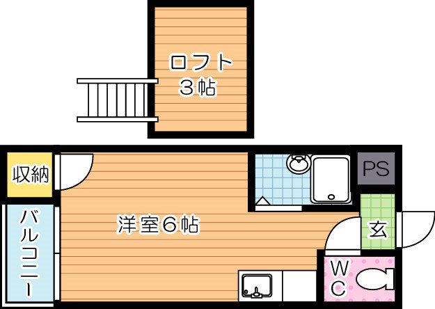 スカイハイツ 103号室 間取り