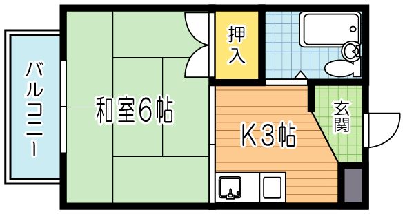 パレーシャル清水 402号室 間取り