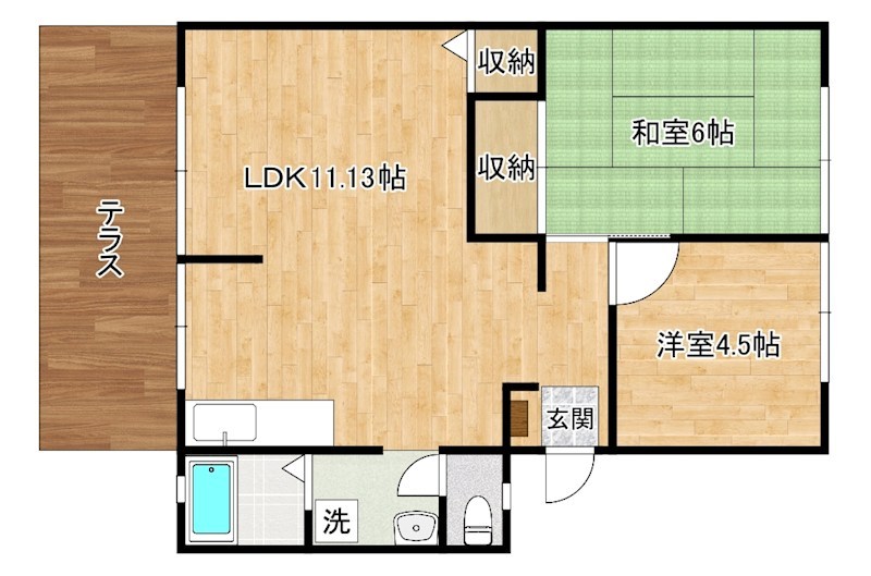 エスポワール堀 102号室 間取り