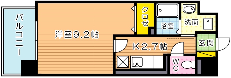 パークサイドヴィラ 105号室 間取り