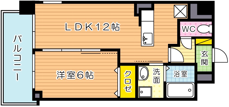 パークサイドヴィラ 606号室 間取り