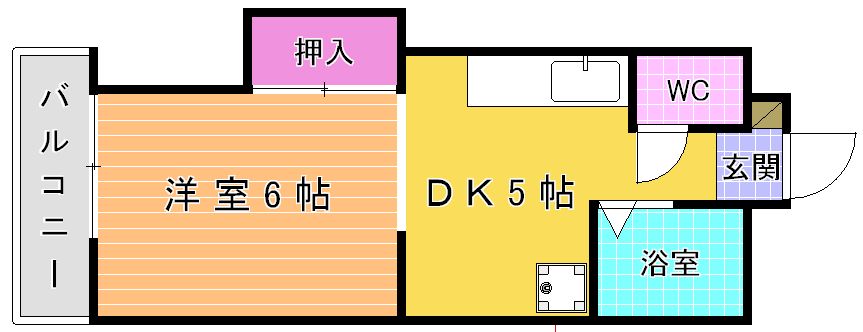 アルシュ到津 207号室 間取り