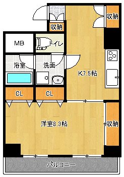 BUENA西堀前通一番町 間取り