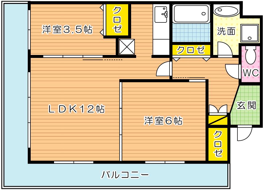 CPタワー 1105号室 間取り