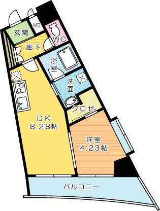 BRIS中井 (ブリス中井) 207号室 間取り