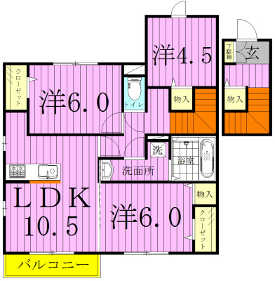 202号室 間取り
