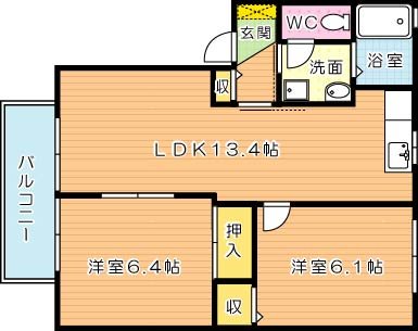 アルカディア　Ｂ棟 間取り図