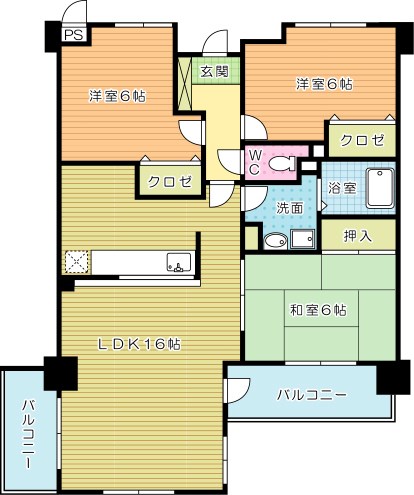 アンジェロポストⅠ 501号室 間取り