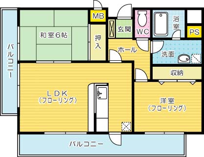 アネーロあそう 1001号室 間取り