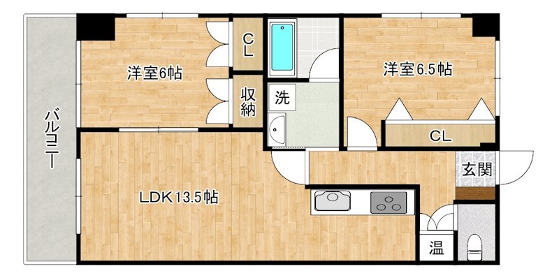 カームネス長谷 401号室 間取り
