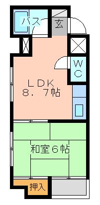 アルテハイム小倉Ⅳ 303号室 間取り