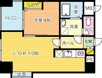 ＷＩＮＧＳ砂津（ウィングス砂津） 606号室 間取り
