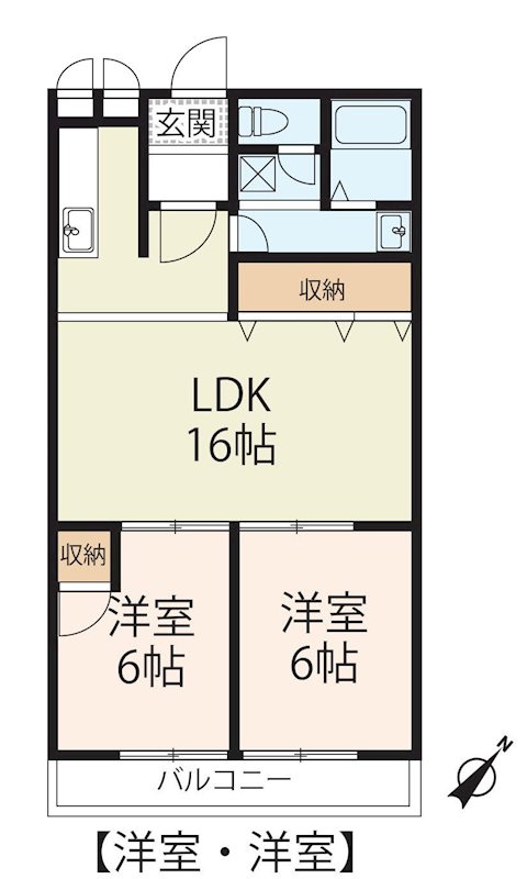 コーポ幸 203号室 間取り