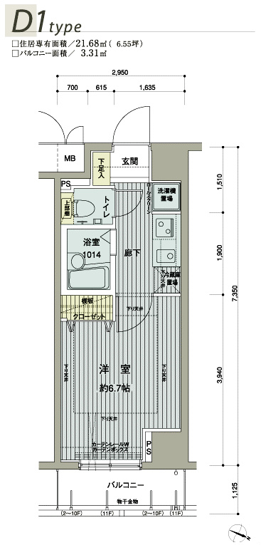 メインステージ西新宿 間取り