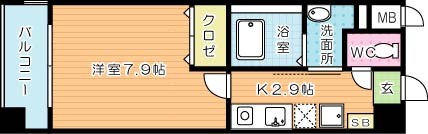 ガーディアンズパレス小倉 408号室 間取り