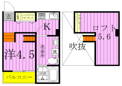 La　Luce　松戸 102号室 間取り