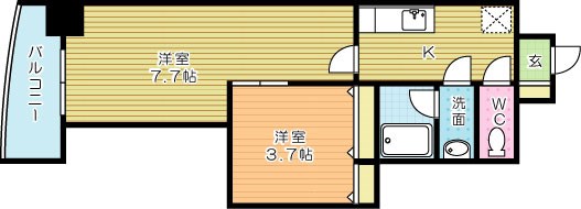 デザイナープリンセス７７ 303号室 間取り