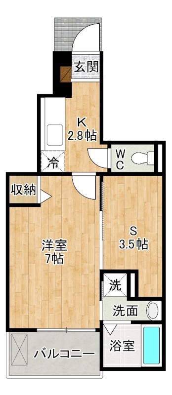オーブアビタシオンⅡ 102号室 間取り
