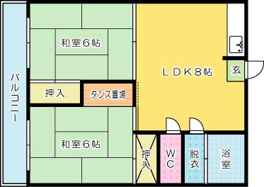 アリエス井堀 502号室 間取り