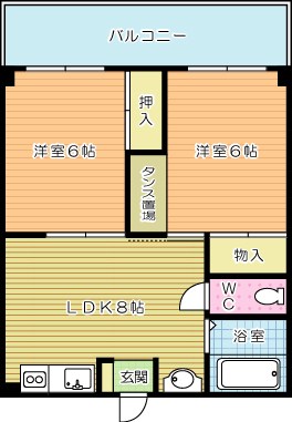 アリエス井堀 502号室 間取り