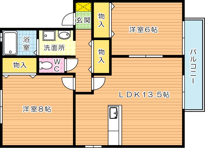 ルクレールやつえ　A棟 間取り